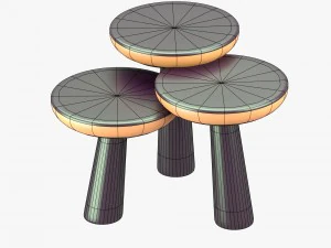 modern table with three inclined planes 3D Model