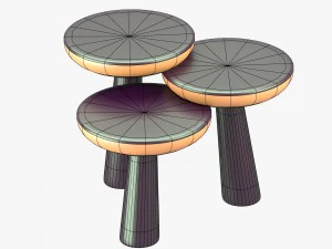 modern table with three inclined planes 3D Model