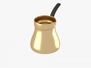 oriental metallic jezve Model 3D