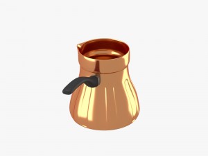 metallic jezve with indents 3D Model