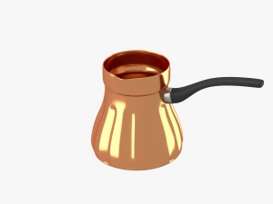 metallic jezve with indents 3D Model