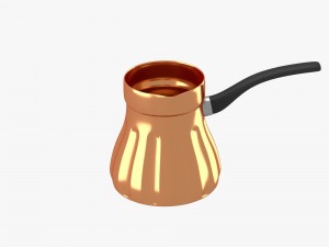metallic jezve with indents 3D Model