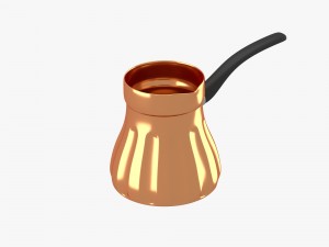 metallic jezve with indents 3D Model