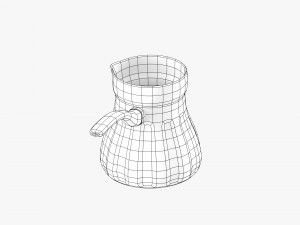 metallic jezve with indents 3D Model