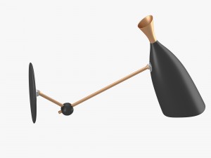 wall lamp in black and gold 3D Model