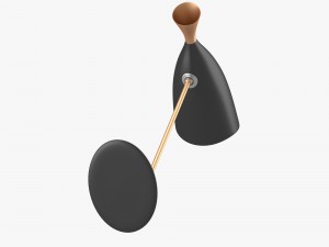 wall lamp in black and gold 3D Model