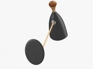 wall lamp in black and gold 3D Model