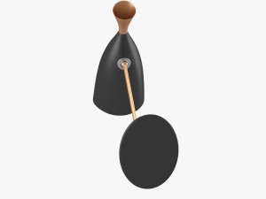 wall lamp in black and gold 3D Model