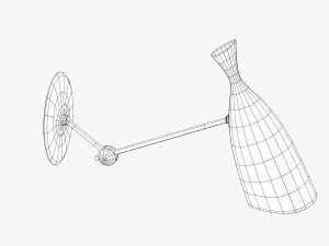 wall lamp in black and gold 3D Model
