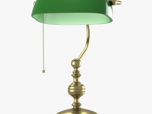 lamp with green dome 3D Model
