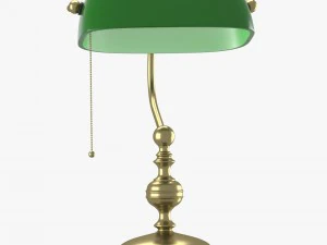 lamp with green dome 3D Model