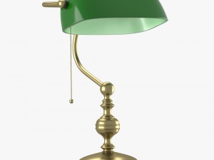 lamp with green dome 3D Model