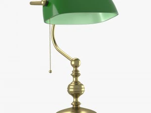 lamp with green dome 3D Model