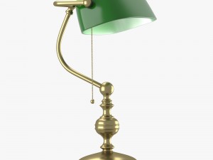 lamp with green dome 3D Model