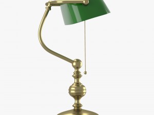 lamp with green dome 3D Model