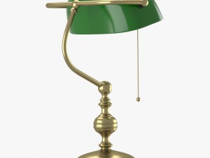 lamp with green dome 3D Model