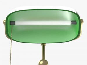 lamp with green dome 3D Model