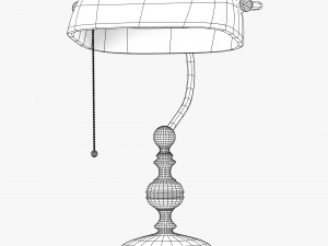 lamp with green dome 3D Model