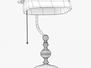 lamp with green dome 3D Model