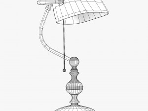 lamp with green dome 3D Model