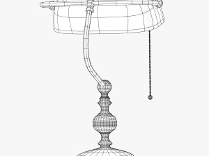 lamp with green dome 3D Model