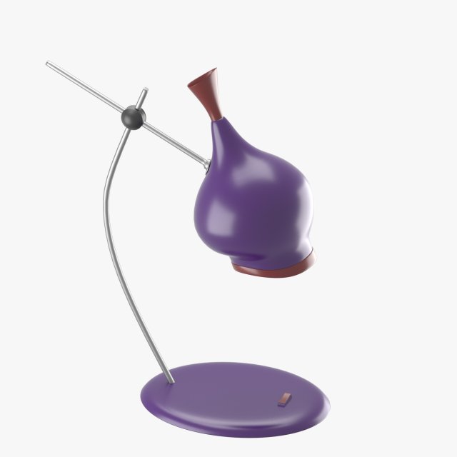 table lamp in purple and red Modelo 3D .c4d .max .obj .3ds .fbx .stl .blend 