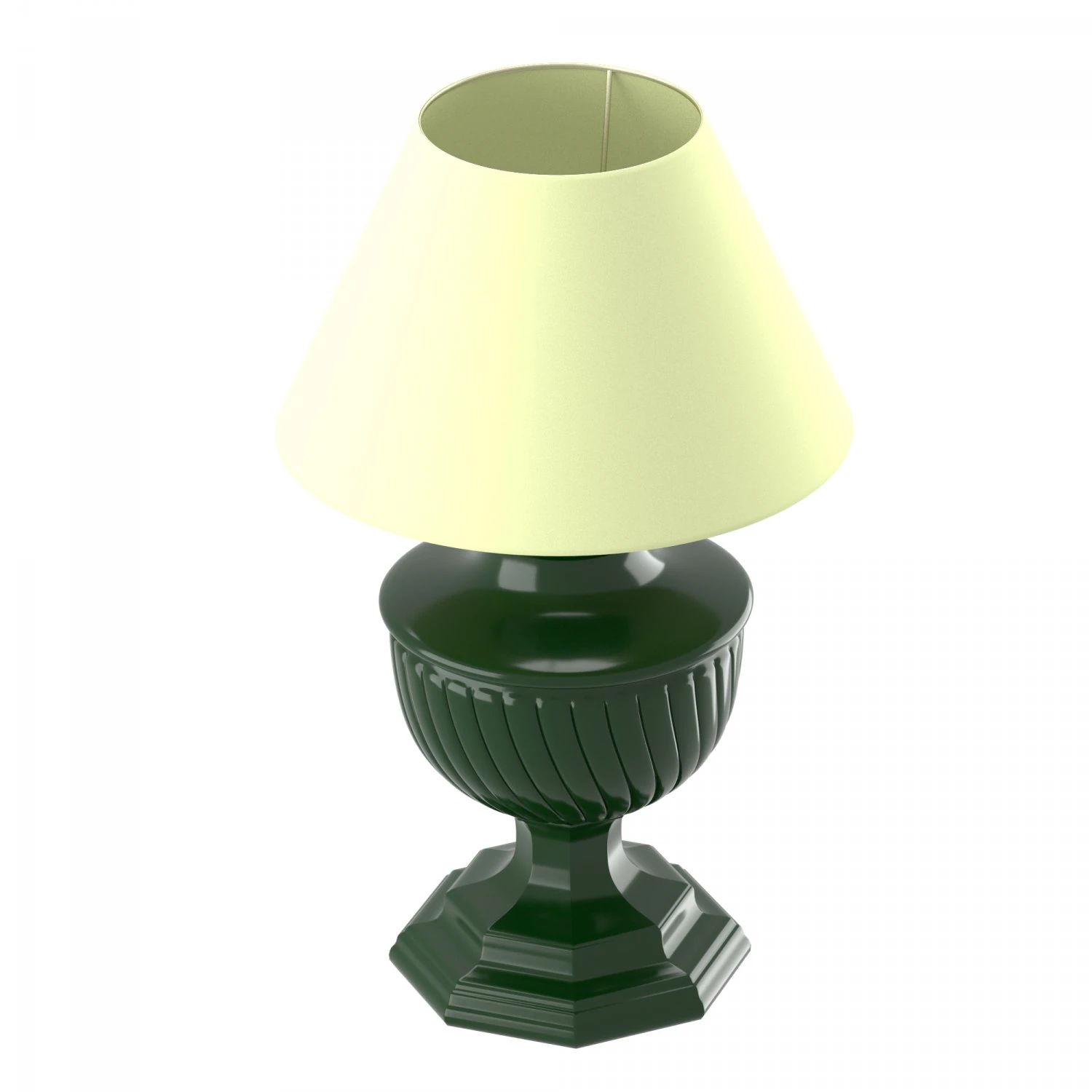 old-style lamp with beige lampshade 3D Model .c4d .max .obj .3ds .fbx .stl .blend