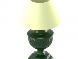 old-style lamp with beige lampshade 3D Model