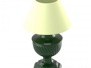 old-style lamp with beige lampshade 3Dモデル