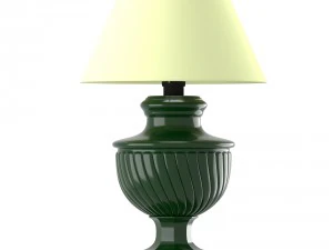 old-style lamp with beige lampshade 3D Model