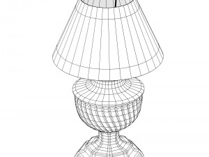 old-style lamp with beige lampshade 3Dモデル