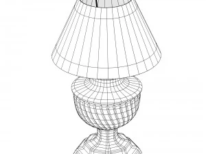 old-style lamp with beige lampshade 3D Model