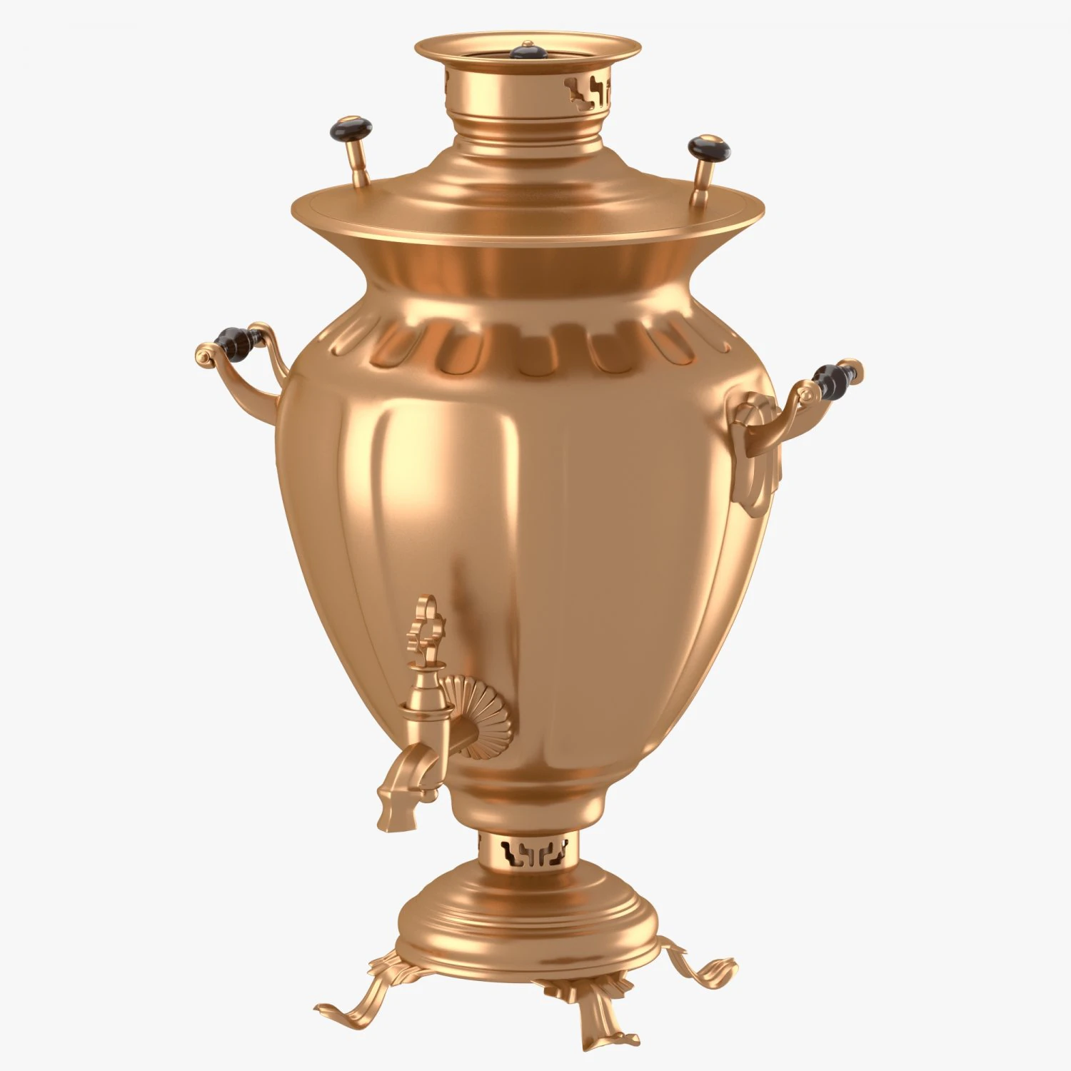 decorated samovar with handles 3D Model .c4d .max .obj .3ds .fbx .stl .blend 