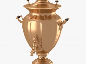 decorated samovar with handles 3D Model