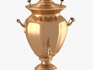 decorated samovar with handles 3D Модель