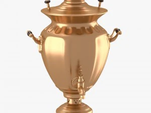 decorated samovar with handles 3D Model