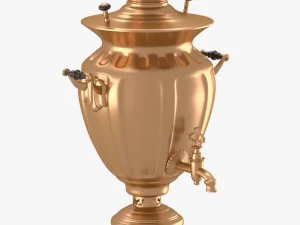 decorated samovar with handles 3D Model