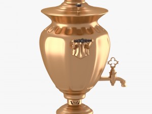 decorated samovar with handles 3D Модель