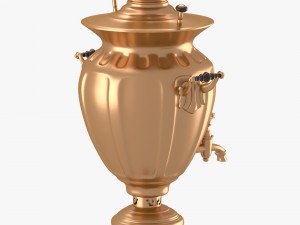 decorated samovar with handles 3D Модель