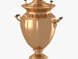 decorated samovar with handles 3D Модель