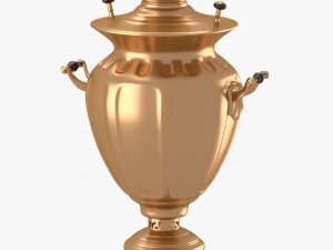 decorated samovar with handles 3D Model