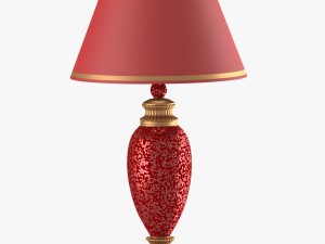 old-style lamp with red dome 3D Model
