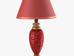 old-style lamp with red dome Modelo 3D
