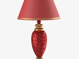 old-style lamp with red dome 3D Model