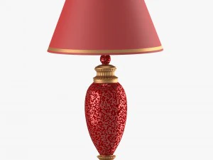 old-style lamp with red dome 3D Model