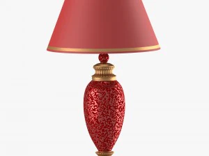 old-style lamp with red dome 3D Model