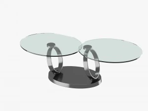 iki cam tablalı modern masa 3D Model