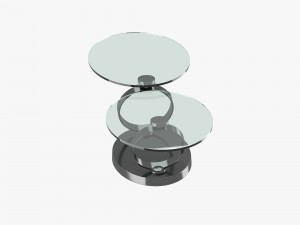 modern table with two glass tabletops 3D मॉडल