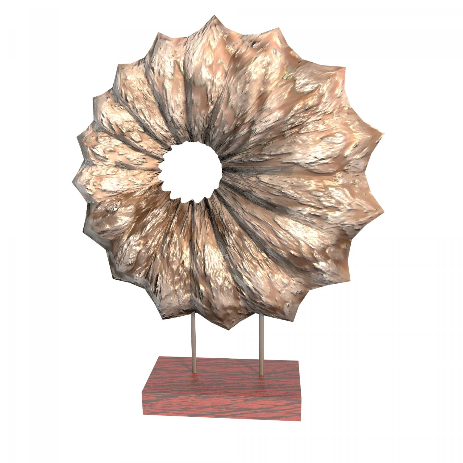 decorative shell on wooden stand 3D Model .c4d .max .obj .3ds .fbx .stl .blend 