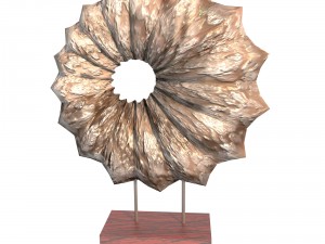 decorative shell on wooden stand 3D Model